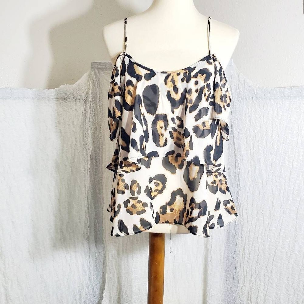 Shoe Me Your MuMu Animal Print Top Size X-Small - Picture 2 of 7